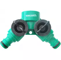  Przyłącze kranowe - rozdzielacz 2-drożny z zaworami Khayner Garden - K6D