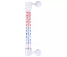 Termometr zaokienny, przyklejany, biały 24cm