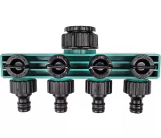 Przyłącze kranowe - rozdzielacz 4-drożny z zaworami Khayner Garden - X6Y