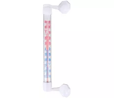 Termometr zaokienny, przyklejany, biały 20cm