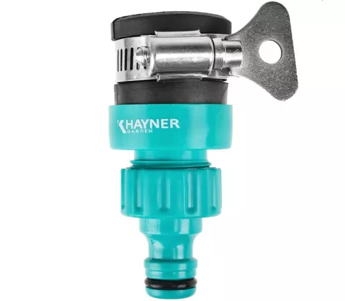 Przyłącze na kran z uszczelką i metalową obejmą Khayner Garden - K21-6