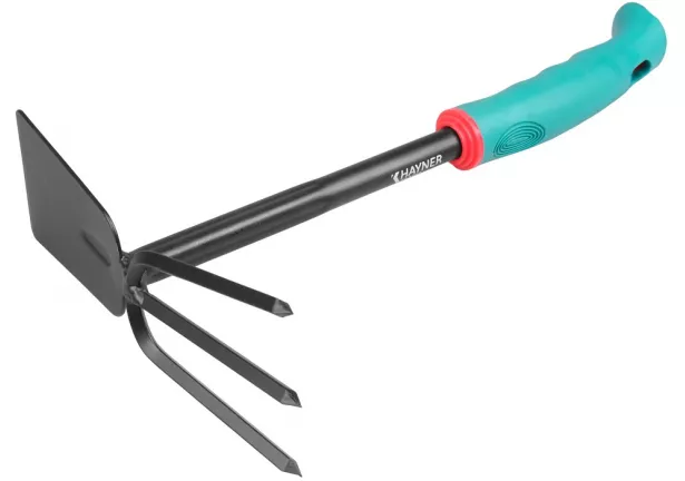 Motyczka ogrodowa dwustronna (prosta - trójząb) Khayner Garden G526E.