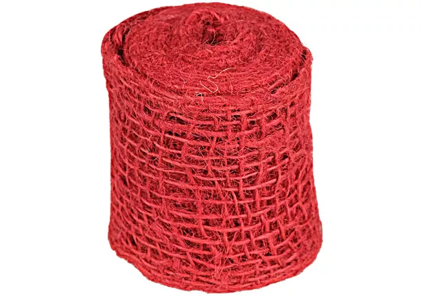 Taśma jutowa czerwona Plantina