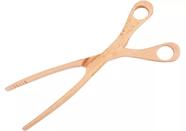 Szczypce nożycowe do grilla Dr Grill, drewniane, 29cm