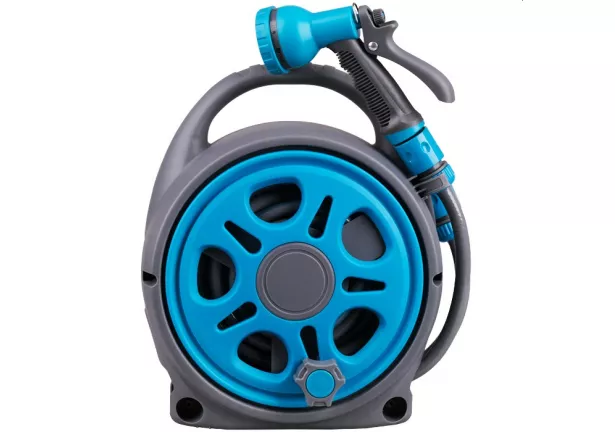 Zwijacz przenośny +wąż 10m + przyłącze 1,8m +pistolet 7-funkcyjny Khayner Garden - zestaw