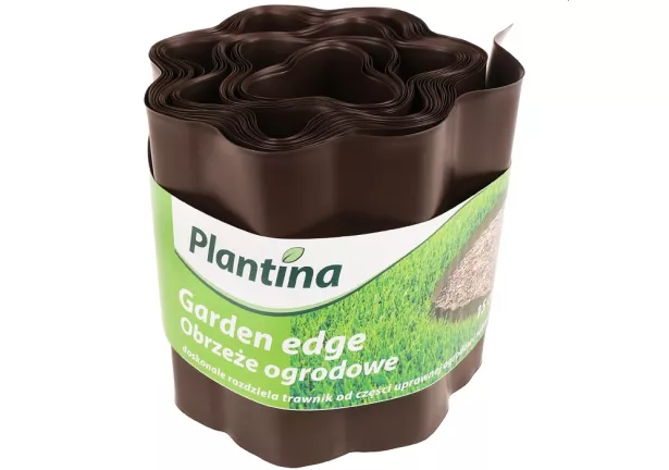Obrzeże trawnikowe 15cm x 9m Plantina - brązowe